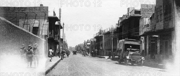 New Street, Baghdad, Mesopotamia, WWI, 1918. Artist: Unknown