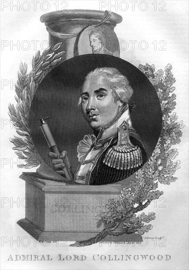 Admiral Lord Cuthbert Collingwood (1748-1810), 1816.Artist: I Brown