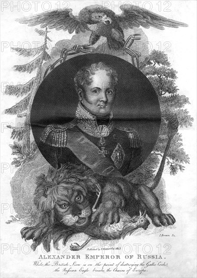 Alexander I, emperor of Russia (1777-1825), 1816.Artist: I Brown