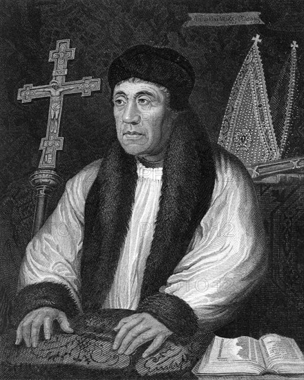 William Warham (1450-1532), Archbishop of Canterbury, 1824.Artist: R Cooper