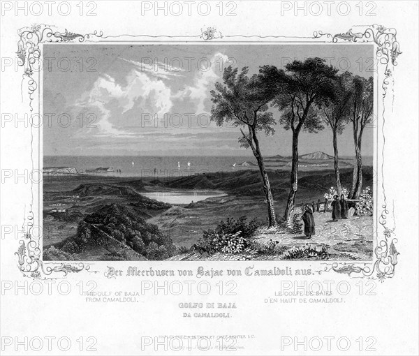 The Gulf of Baja from Camaldoli, Italy, 19th century. Artist: J Poppel