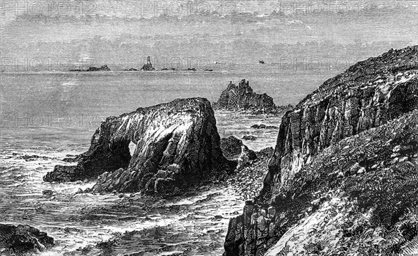 Land's End, Cornwall, 19th century.Artist: Weber