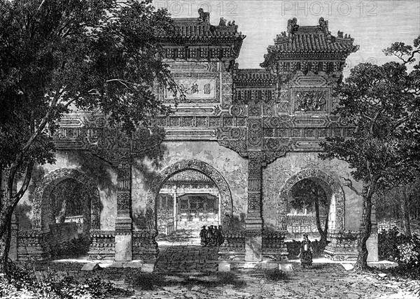 Temple of Confucius, Peking, China, 19th century. Artist: Therond