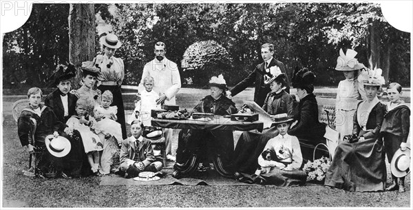 A royal family party at Osborne House, Isle of Wight, c1890-1900, (1935). Artist: Unknown