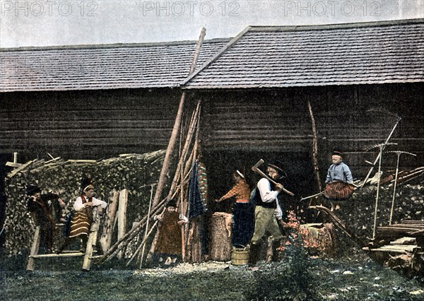 A house in Dalarna, Sweden, c1890. Artist: L Boulanger