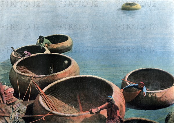 Kouffehs on the Euphrates River, c1890. Artist: Gillot