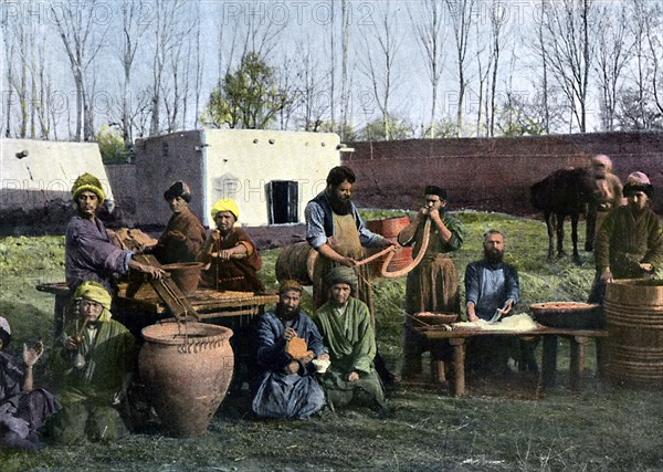Gut-dressing works, Bukhara, Uzbekistan, c1890. Artist: Unknown