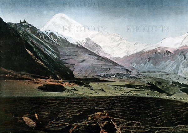 Mount Kazbek, Caucasus, c1890. Artist: Gillot