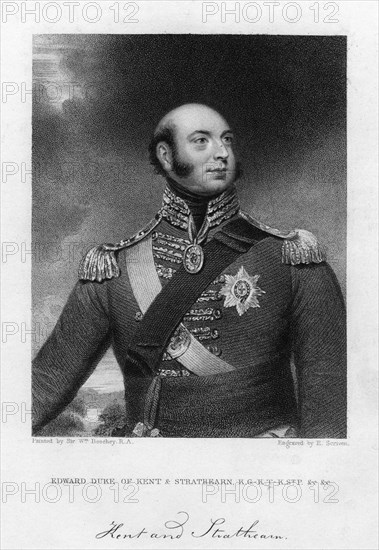 Prince Edward Augustus (1767-1820), Duke of Kent and Strathearn, 19th century.Artist: E Scriven