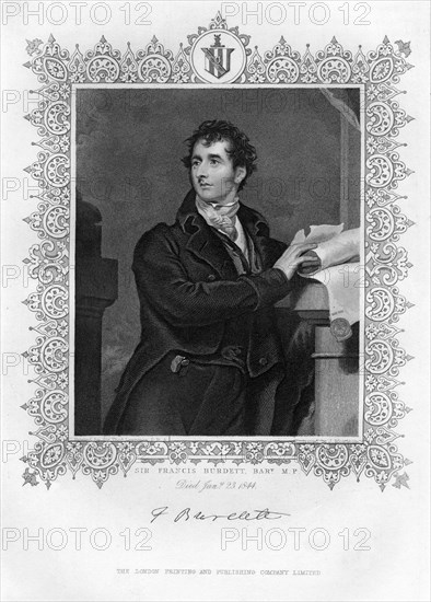 Sir Francis Burdett (1770-1844), English reformist politician, 19th century.Artist: James Morrison