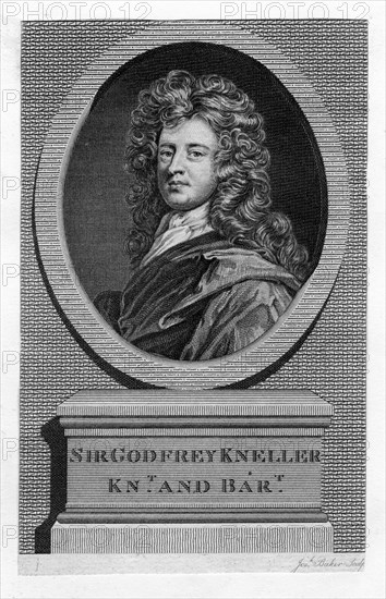 Sir Godfrey Kneller (1646-1723), portrait painter, 19th century. Artist: Unknown