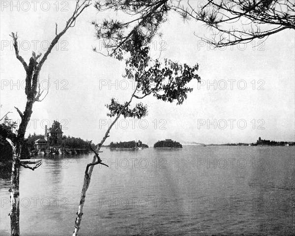 'The Thousand Islands', St Lawrence River, Canada, 1893.Artist: John L Stoddard