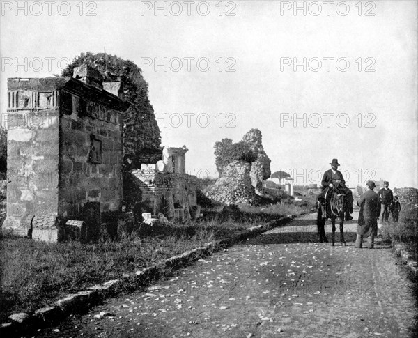 The Appian Way, Rome, 1893.Artist: John L Stoddard