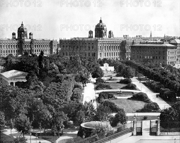 'Volksgarten and Theseum, Vienna, Austria', 1893.Artist: John L Stoddard