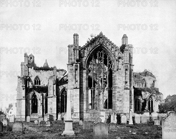 Melrose Abbey, Scotland, 1893.Artist: John L Stoddard