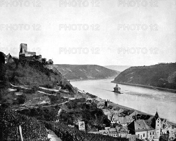 The Rhine, Gutenfels, and the Pfalz, Germany, 1893.Artist: John L Stoddard