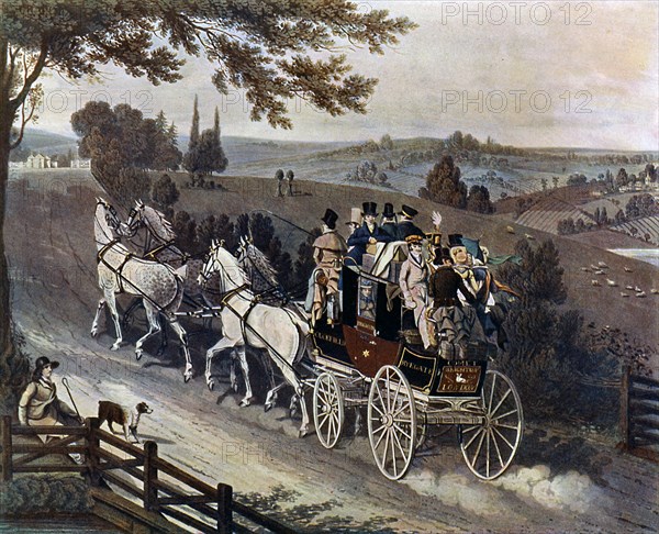 'Stage Coach', 1822, (c1920). Artist: John Watson