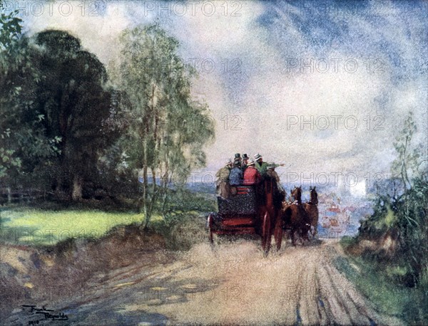 'On the Rochester Coach', c1920. Artist: Frank Reynolds