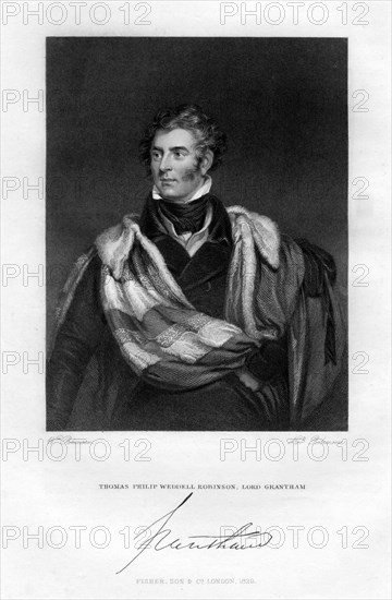 Thomas Philip Weddell Robinson, Lord Grantham, 1829. Artist: H Robinson