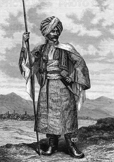 Kurdish chief, 19th century. Artist: Deyrolle