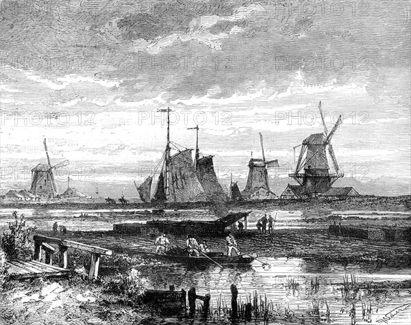 Hooge veenen, Dordrecht, Holland, 19th century. Artist: T Weber