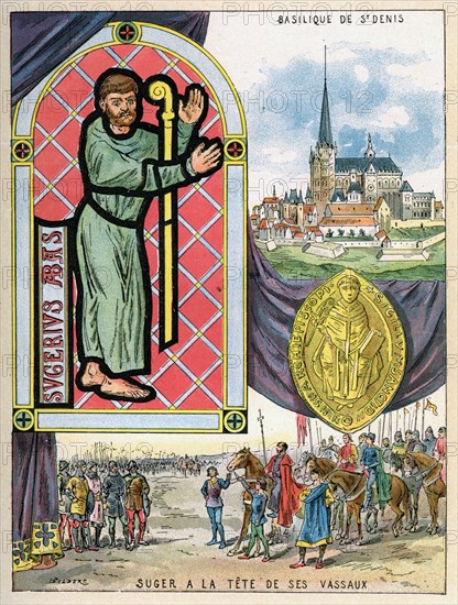 Abbot Suger, French abbot-statesmen, 1898. Artist: Gilbert