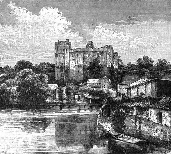 Ruins of Château de Clisson, France, 1898. Artist: Barbant