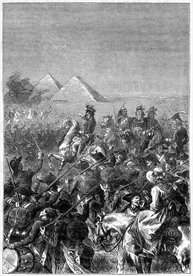 Battle of the Pyramids, 21st July 1798, (1898). Artist: Barbant