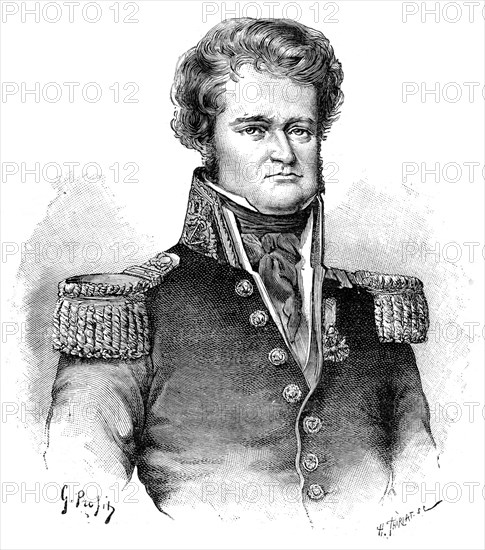 Jules Dumont d'Urville, French explorer and naval officer, 1898. Artist: Gustave Demoulin