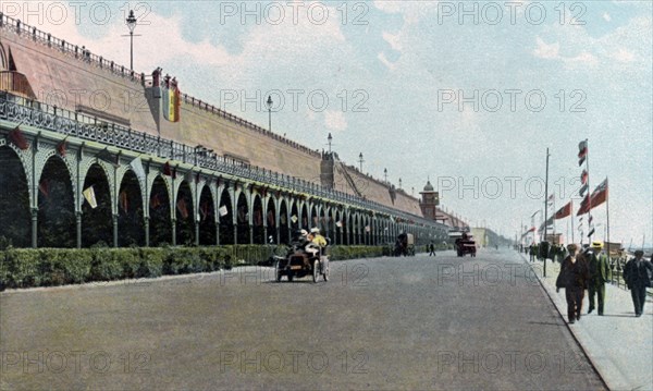 Madeira Road motor track, Brighton, East Sussex, c1900s-c1920s. Artist: Unknown