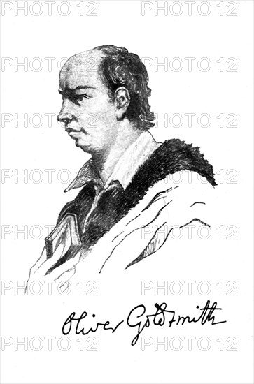 Oliver Goldsmith, Irish writer, poet, and physician, (1912). Artist: Unknown