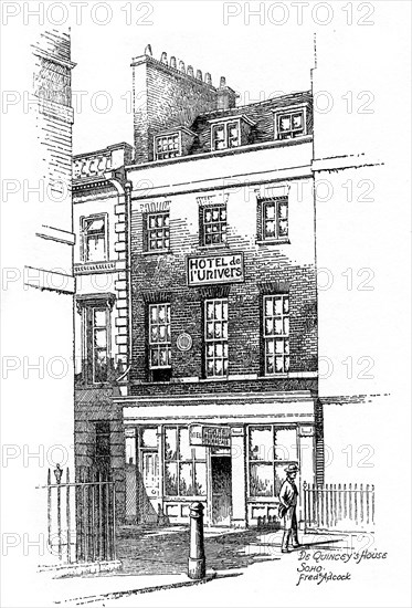 Thomas de Quincey's house, Soho, London, 1912. Artist: Frederick Adcock