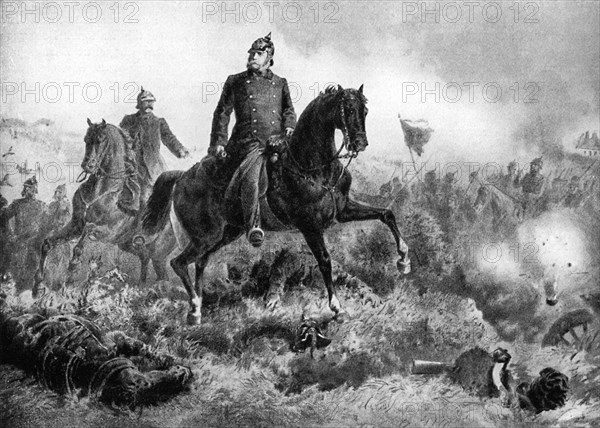 Wilhelm I at the Battle of Sadowa, 3 July 1866, (c1920). Artist: Unknown