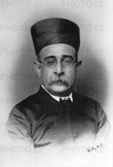 Dinshaw Edulji Wacha, Parsi Indian politician, 1902-1903. Artist: Unknown