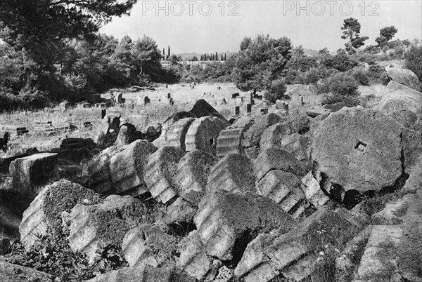 Temple of Jupiter/Zeus, Olympia, Greece, 1937.Artist: Martin Hurlimann