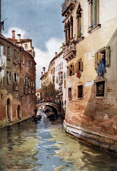 'Rio del Olio', Venice, Italy, 1907 (1908-1909).Artist: William Alister Macdonald