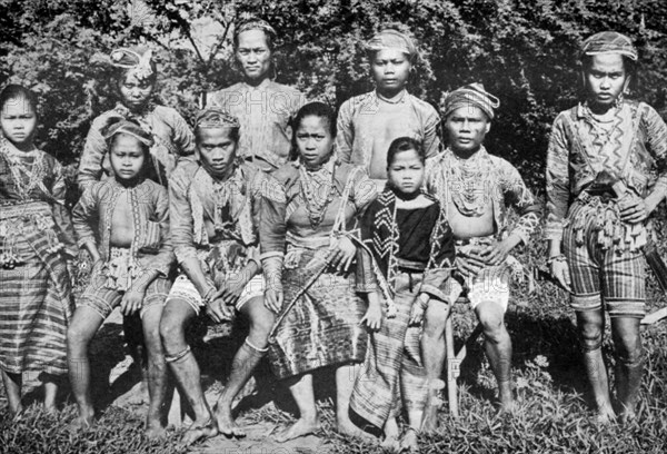 Philippine islanders in fete-day costume, 1926. Artist: Unknown