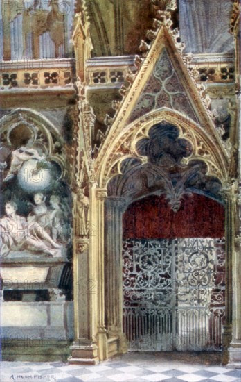 Entrance to the choir, Westminster Abbey, 1902. Artist: Alfred Hugh Fisher