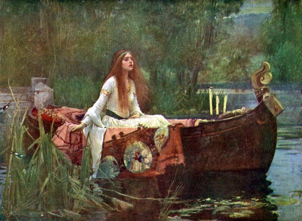 'The Lady of Shalott', 1888 (1923).Artist: John William Waterhouse