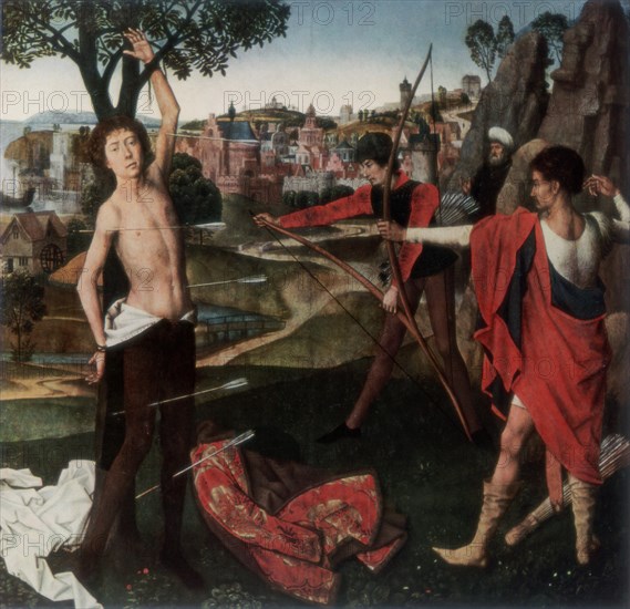 'Martyrdom of St Sebastian', (1927).Artist: Hans Memling