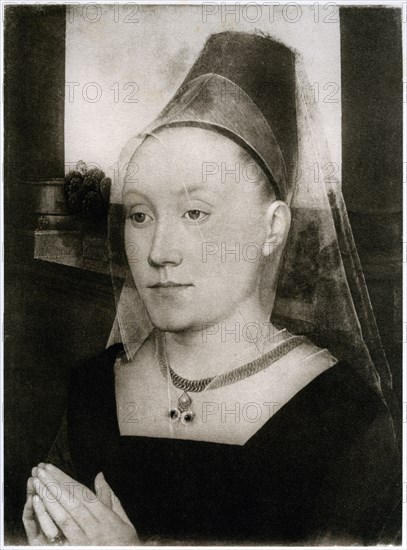 'Barbara Van Vlaenderbergh', wife of Guillaume Moreel, c1480, (1927). Artist: Hans Memling