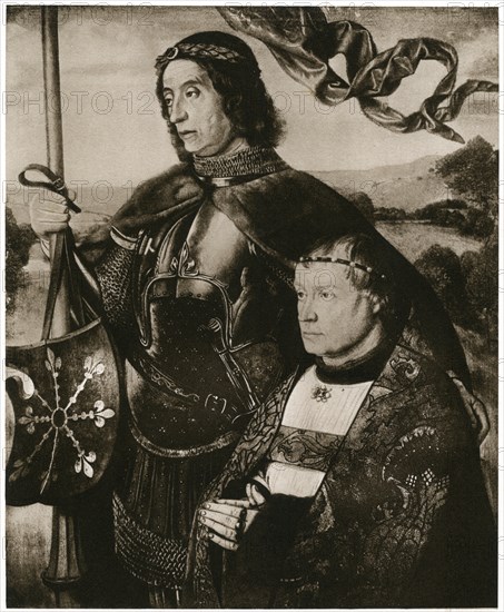 'St Victor and a Donor', (1927). Artist: Hugo van der Goes