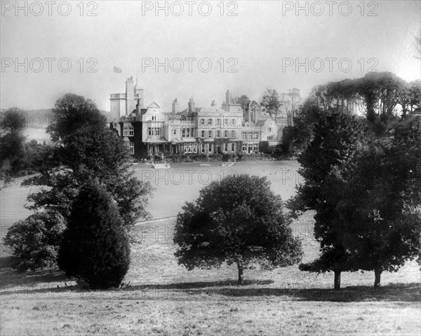 View of building across from fields, c1882. Artist: Unknown