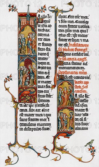 Illuminated letters, late 13th century. Artist: Unknown