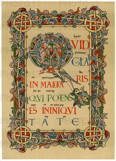 Illuminated initial 'Q', c1073. Artist: Unknown