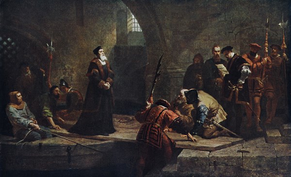 'Thomas Cranmer at the Traitor's Gate', 1553 (1926).Artist: Frederick Goodall