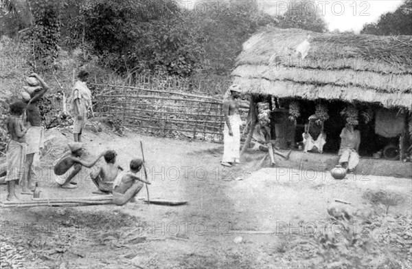 Village outcasts shopping in south India, 1926. Artist: Unknown