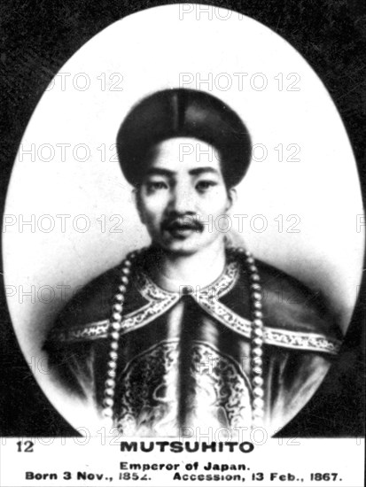 Mutsuhito, Emperor of Japan, (1852-1912), 20th century. Creator: Ogden's Guinea Gold Cigarettes.