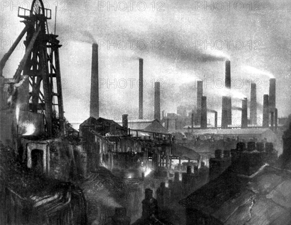 Coal and iron production, 1926.Artist: Edgar & Winifred Ward