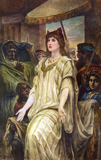 'Esther Pleading For Her People', 1926.Artist: Felix Joseph Barrias